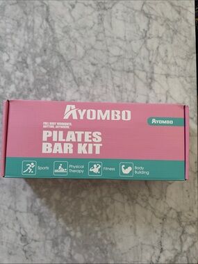 NEW AYOMBO Pilates Bar Kit resistance bands work out women men